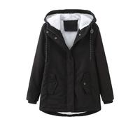 Cocila Frühling Mantel Für Damen Gepolsterte Winterjacke für Damen mit flauschigem Kragen, lockerer Wintermantel Business Mantel Damen Winter Kuschelmantel Damen Winterparka Damen Größe 50