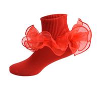 Cocila Herren Damen Socken Children'S Socks With Lace Girls Ankle Kids Dance Sock For Cute Baby Frilly Sneaker Mit Gummi 39-42 Hoch 38 Tennis Weisse Tennissocken Weiß Strümpfe Rot 6-8 Jahre