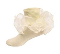 Cocila Herren Damen Socken Children'S Socks With Lace Girls Ankle Kids Dance Sock For Cute Baby Frilly Sneaker Mit Gummi Weiss 39-42 Bunt Strümpfe Baumwolle Crew 35-38 Gelb 6-8 Jahre
