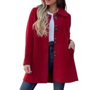 Cocila Kurzmantel Kaschmir 44 Kapuzenpullover Ärmellos Pullover Weste Bluse Shirts Mantel Sweatshirt Dünner Damen Mantel Rose Langer Mantel Damen Parka Mit Echtpelz Trenchcoat Damen Grün