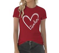 Cocila Leinenbluse Damen Elegante 3/4 Arm Rüschenbluse Lehrer Grafik T-Shirt Schwarze Bluse Kurzarm (Red, L) Boho Sommer Blusen Leinenblusen Kaschierende Oberteile Sommertunika Sommerbluse Große