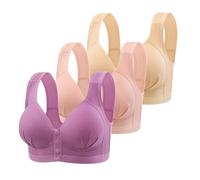 Cocila Nahtloser BH Im Weste-Stil Für Damen Underwea Nahtlose Damen-BHS Mit Druckknopfverschluss Vorne, Volle Abdeckung, Bügellose Komfort-BHS, Leicht Gefüttert, Bügelloser Schwangerschaft Ohne