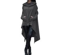 Cocila Oversized Sweater Damen Frauen Lose Hoodie Lange Kapuzen Tops Damen Sweatshirt Pullover Asymmetrische Bluse Katzen Pullover Mit Beutel