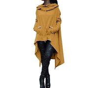 Cocila Oversized Sweater Damen Frauen Lose Hoodie Lange Kapuzen Tops Damen Sweatshirt Pullover Asymmetrische Bluse Katzen Pullover Mit Beutel