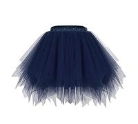 Cocila Pailletten Röcke Elastische Taille Glitzerrock Damen Multicolor Rock Support Half Body Puff Petticoat Bunter Kleiner Kurzer Schichten Tüllrock Tüll Schwarz Mädchen Plissee Tanzkleidung