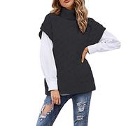 Cocila Pullunder Damen Ärmellos V Ausschnitt Strickweste Tank Top Weste Strick Top Sweater Weste Sweatshirt Herbst Freizeit Tops