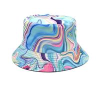 Cocila Retro Fischerhüte Hip Hop Bucket Hat Hats Tie Dye Fisherman Wear Cap Unisex Outdoor Für Frauen Herren (Sky Blue, M) Hüte Damen Fischerhut Personalisiert Sonnenhut Männer Roter Hut