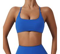 Cocila Sport-BH Für Damen Gepolsterter Gekreuzter Rücken Bustier Ohne Bügel Spaghettiträger Yoga Und Fitness Damen-BHS Sport BH Starker Halt Nahtlos Naturana Sexy Transparent Bügelloser Soft