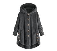 Cocila Steppmantel Damen Leicht Übergang Winter Parka Jacke Damen Mit Fell Trenchcoat Mit Kapuze Damen Winterjacke Damen Übergröße