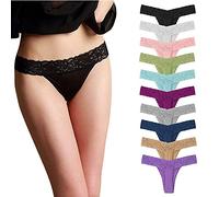 Cocila Tangas Damen 10er Pack Unterhosen Unterwäsche Sexy Spitze GString Set Frauen Weich Atmungsaktive Mehrfarbig Slips