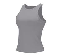 Cocila Tank Top Damen Ärmellos Tops Ärmelloses Tanktop Bluse Racerback Slim Strick Rippshirt Damenbluse Yoga (Gy1, XXL) Sommer Blusentops Basic Weisses Weiß Sommeroberteil Schwarz Tshirt Große