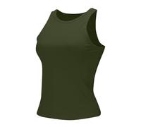 Cocila Tank Top Damen Ärmellos Tops Ärmelloses Tanktop Bluse Racerback Slim Strick Rippshirt Damenbluse Yoga (Gn1, L) Shirt Weiß Sexy Weisses Oberteil Party Blusentops Weißes Sommer T Für