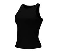 Cocila Tank Top Damen Ärmellos Tops Ärmelloses Tanktop Bluse Racerback Slim Strick Rippshirt Damenbluse Yoga (Black, XXL) Sommer Trägershirt Weisses Oberteil Shirt Elegant Lang Oberteile Sexy