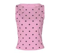 Cocila Tank Top Damen Sommer Ärmellos Slim Fit Weste Crop Tops Teen Girl 00Er Retro Streetwear Trachtenrock (Pink, XXXL) Für Basic Tanktop Elegant Ärmelloses Blau Gelb Ärmellose T Shirts Cartoon