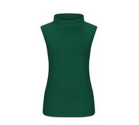 Cocila Tank Top Damen Sommer Tee Womens Fit Turtleneck Slim Blouse Shirt Sleeveless Solid Women's Features: Bluse Sexy (Green, XXL) Ärmellose Rot Tops Women Elegantes Gelb Träger Tshirt Für
