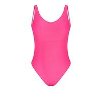 Cockjun Damen Knittertuch Welle Fluoreszierende Farbe Mode Einteiliger Badeanzug Badeanzug Damen Crinkle Tuch Welle Fluoreszierend Mode Einteiliger Badeanzug Badeanzug Pink XXL