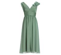 SWING - Cocktailkleid aus Crinkle Chiffon mit Volant Detail pistachio green, 4OS