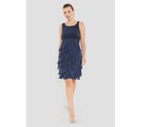 SWING Damen Kleid mit Volants aus Chiffon marine, Größe 34, 3493590 Marine 34