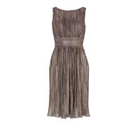 Swing Cocktailkleid mit Effektgarn in Silber, Größe 36