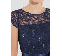 Cocktailkleid aus Spitze und Chiff 40