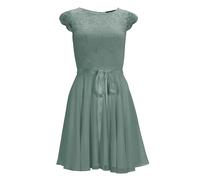 Cocktailkleid aus Spitze und Chiffon Blau 42