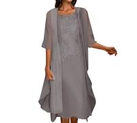 Cocktailkleid Damen Glitzer, Abendkleider Elegant Für Hochzeit Festliche Damenmode Zweiteiler Moderne Festlich Brautmutterkleider Cocktailkleider Lang Brautmutter Spitzenkleid Hochzeitskleider Festkl