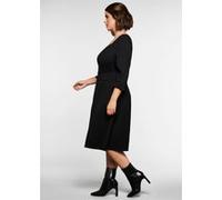 Cocktailkleid SHEEGO BY JOE BROWNS "Cocktailkleid", Damen, Gr. 48, Normalgrößen, schwarz, Jersey, 70% Viskose, 26% Polyamid, 4% Elasthan, unifarben, knielang, eckiger Ausschnitt, Kleider (99441513-48)