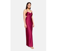 Cocktailkleid VERA MONT "Damen mit Cut-Outs", Damen, Gr. 34, Normalgrößen, rot (schwarz fuchsia), Satin, Obermaterial: 100% Polyester. Futter: 100% Polyester, figurbetont lang, Kleider (79782847-34) s