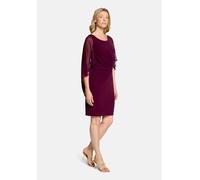 Cocktailkleid VERA MONT "Damen mit Raffung", Damen, Gr. 44, Normalgrößen, rot (strong aubergine), Stoff, Obermaterial: 95% Polyester, 5% Elasthan. Besatz: 100% Polyester. Futter: 100% Polyester, figur