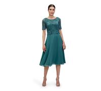Vera Mont Damen Cocktailkleid mit Spitze Dark Emerald,38