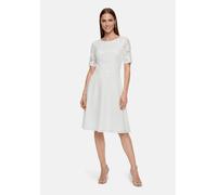 Cocktailkleid VERA MONT "Damen mit Spitze", Damen, Gr. 38, Normalgrößen, weiß (rohweiß), Stoff, Obermaterial: 100% Polyester. Futter: 100% Polyester, ausgestellt kurz, Rundhals, Kleider, Spitze (44447