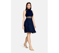 Cocktailkleid VERA MONT "Damen mit Spitzeneinsatz", Damen, Gr. 44, Normalgrößen, night sky, Chiffon, Obermaterial: 100% Polyester, festlich, ausgestellt kurz, gekräuselter Ausschnitt, Kleider, Aufgest