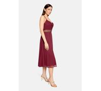 Cocktailkleid VERA MONT "Damen mit Wasserfallausschnitt", Damen, Gr. 42, Normalgrößen, rot (deep dahlia), Chiffon, Obermaterial: 100% Polyester. Futter: 100% Polyester, festlich, tailliert kurz, Wasse