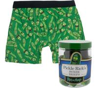 Coco Brands Rick and Morty Pickle Rick Collage Herren-Boxershorts in Pickle Jar, grün, L