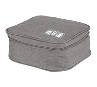 Cocoarm Elektronischer Organizer, Aufbewahrungstasche aus Kationischem Stoff, Kabel-Organizer, 24,5 X 18,5 X 10 cm, Verstellbare Fächer, Netztaschen, Tragbare Tasche für Reisen, Büro, Rucksack (Gray)