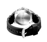 Cocoarm Solarbetriebene Quarz-Taucheruhr, Edelstahl, Silikonarmband, 300 M, Leuchtendes Zifferblatt, Hochpräzises Uhrwerk für Männer und Frauen, Tauchen, Schwimmen, Outdoor-Sport (Black)