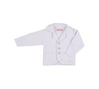 Cocolina4kids Baby Jungen Sakko Strickjacke Weiß oder Ivory Taufanzug Jacke Sakko (80, weiß)