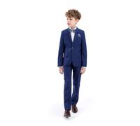 Cocolina4kids Stan-DAR Jungen Anzug Kommunion Anzug Suit Set Gentleman Smoking Sakko Hemd Hose Fliege Outfit Hochzeitsanzug Jungs (DE/NL/SE/PL, Numerisch, 158, Regular, Royal - Blau)