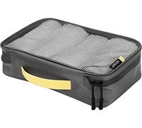 Cocoon Packwürfel mit laminierter Netzoberseite, Gr. M 28 x 18 x 8 cm, Grau/Gelb