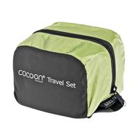 Cocoon Travel Set Ultralight – Schlafbrille, Ohrstöpsel, Nackenstütze – 3‑teilig, Grün, One Size