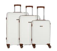 Cocoono Graz 4 Rollen Kofferset 3-teilig weiss-braun (TAS019090) weiss