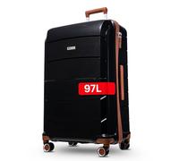 Cocoono Graz Koffer Groß 97 Liter Volumen - mit TSA Schloss, Koffer & Trolleys, Reisekoffer, Hartschalenkoffer, Hartschalenkoffer, Trolley, Koffer XL, Reisekoffer mit Rollen Groß (schwarz, XL)