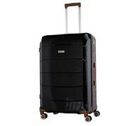 Cocoono Graz Reisekoffer, Kofferset, Trolley, 8 Rollen, Handgepäck, Kofferset mit intigriertem TSA-Zahlenschloss (schwarz, XL)