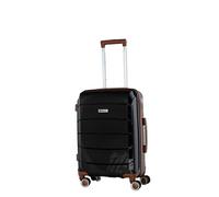 Cocoono Graz Reisekoffer, Kofferset, Trolley, 8 Rollen, Handgepäck, Kofferset mit intigriertem TSA-Zahlenschloss (schwarz, M)