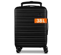 Cocoono Polycarbonat Handgepäck Koffer, passend für Ryanair, mit TSA Schloss, klein, Handgepäck-Koffer, Kleiner, & Trolleys, Hartschalenkoffer (Frozen Black, M, 55cm)