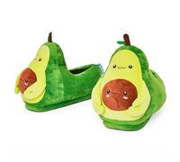 Coddies Avocado-Hausschuhe, Avocado-Plüsch-Hausschuhe, Weihnachten, lustige Hausschuhe mit Memory-Schaum-Sohlen und rutschfestem Griff, Gag-Geschenke für Teenager, Damen und Herren, avocado, 8.5/11 UK