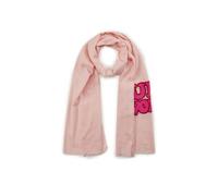 Angenehm leichter Schal aus Baumwolle mit Stickerei rosa - Gr. - one size