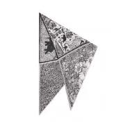 Codello - Codello Dreieckstuch aus Seide mit Dschungel-Print,Schwarz-Weiß