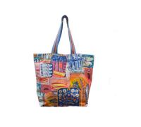 Codello - Codello Fashion Cotton Shopper, Strandtasche, Blau-Mehrfarbig