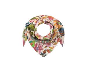 Codello - Codello Fashion Premium Seidentuch mit Blumenmuster, Beige-Mehrfarbig